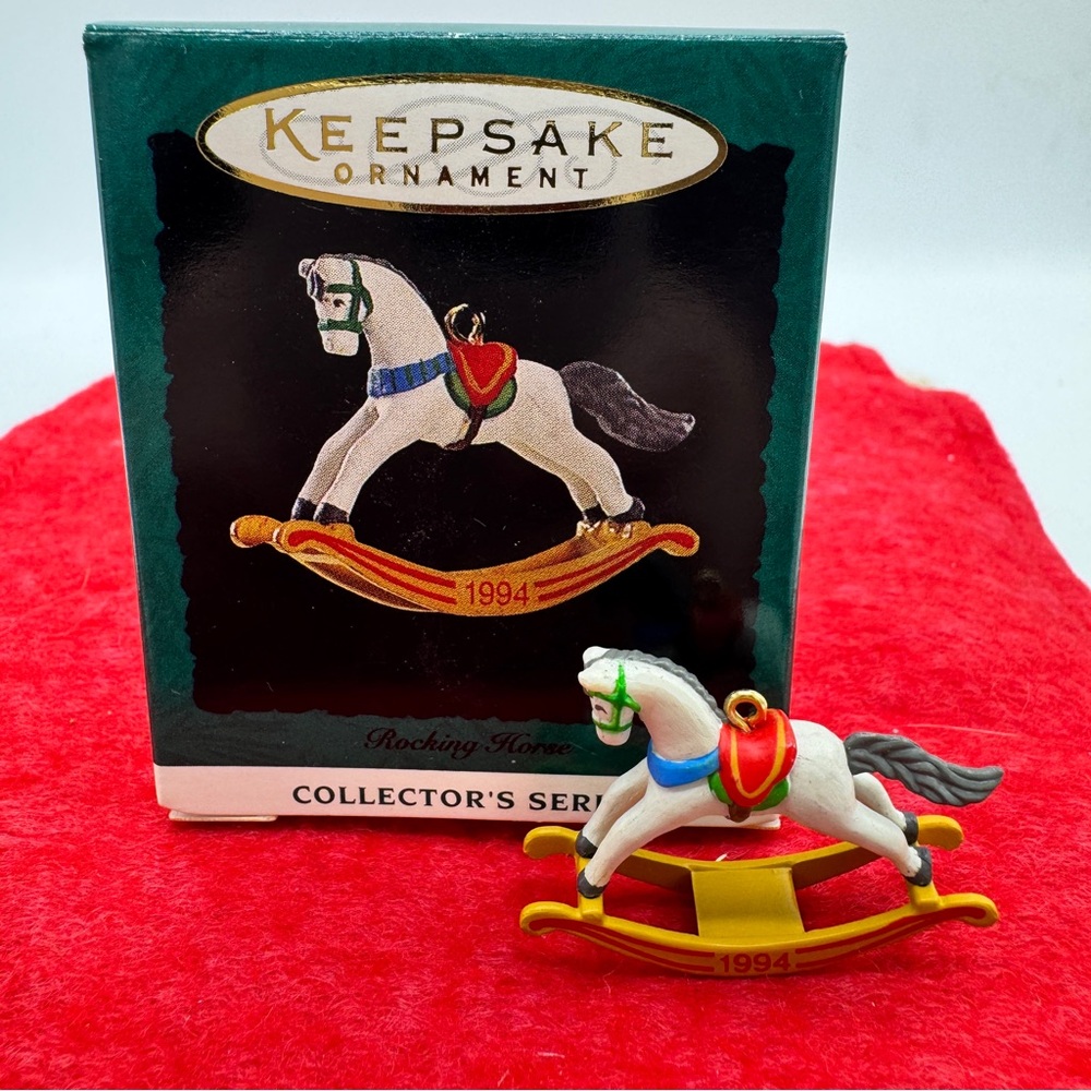 🎄 Hallmark Ornament Rocking Horse #7 Miniature Keepsake 1994